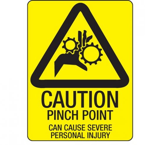 Sticker Caution Pinch Point X Mm Adelaide Safety Supplies