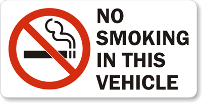 No Smoking Sign Sticker Symbol Only 50x50mm decal self-adhesive vinyl car taxi 