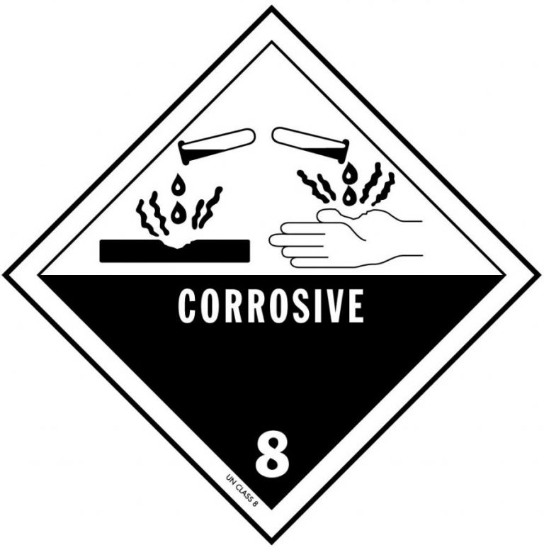 Sign Metal - Corrosive 8 (270 x 270mm) | Adelaide Safety Supplies