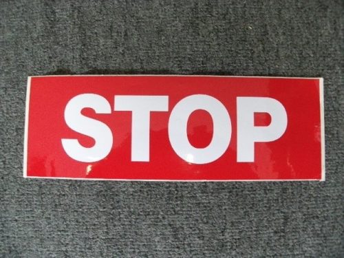 Sticker - Stop (100 x 294mm)